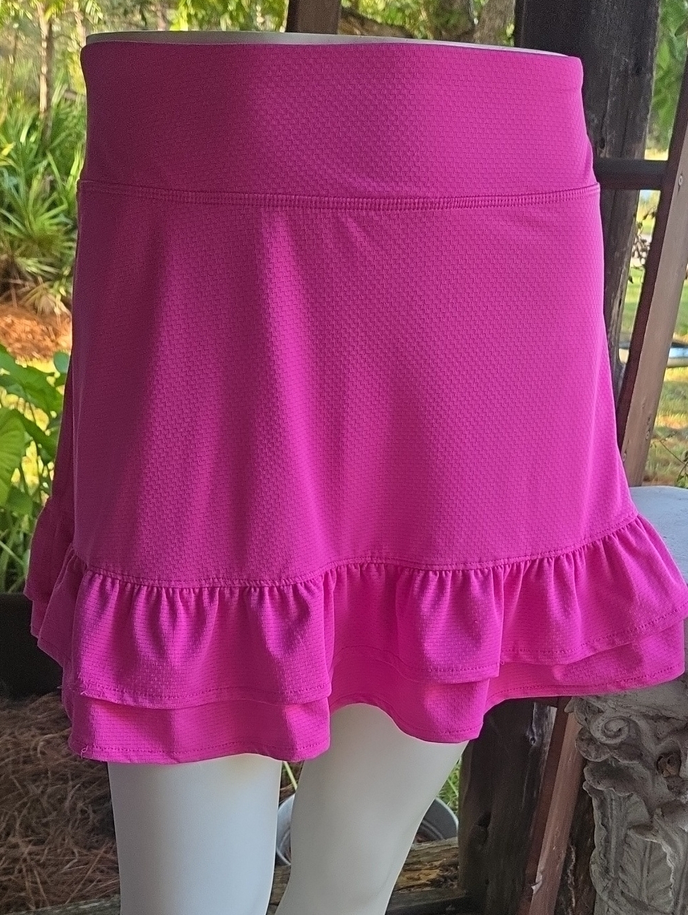 Gottex Hot Pink Ruffle Trim Tennis Skort Size Extra Large